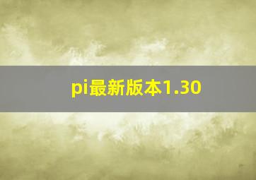 pi最新版本1.30