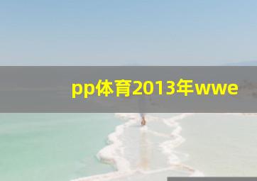 pp体育2013年wwe