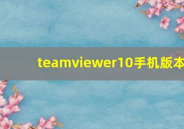 teamviewer10手机版本