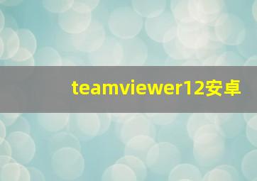 teamviewer12安卓