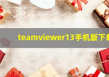 teamviewer13手机版下载