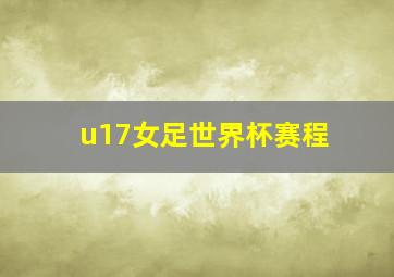 u17女足世界杯赛程