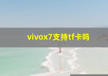 vivox7支持tf卡吗