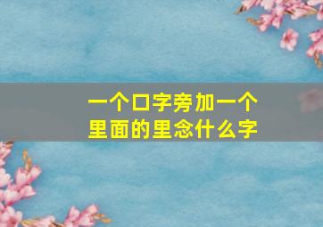 一个口字旁加一个里面的里念什么字