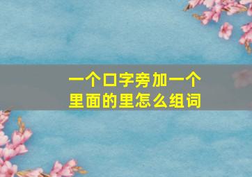 一个口字旁加一个里面的里怎么组词