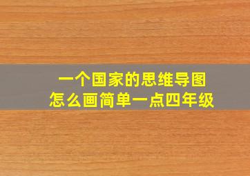 一个国家的思维导图怎么画简单一点四年级