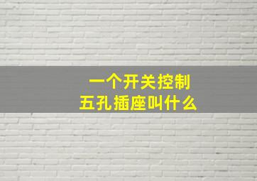 一个开关控制五孔插座叫什么