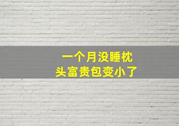 一个月没睡枕头富贵包变小了