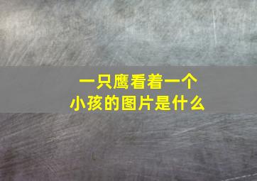 一只鹰看着一个小孩的图片是什么