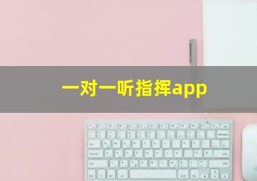 一对一听指挥app