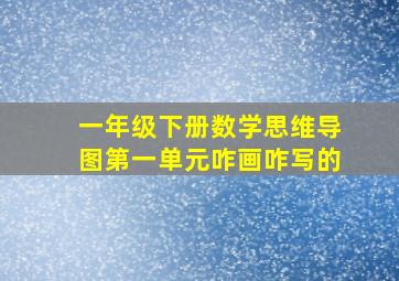 一年级下册数学思维导图第一单元咋画咋写的