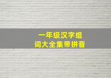 一年级汉字组词大全集带拼音