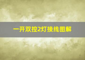 一开双控2灯接线图解