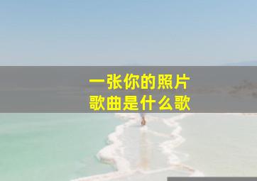 一张你的照片歌曲是什么歌