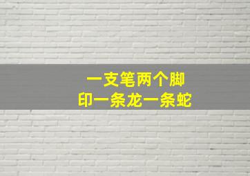 一支笔两个脚印一条龙一条蛇