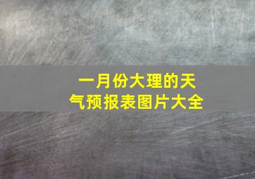 一月份大理的天气预报表图片大全