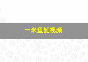 一米鱼缸视频