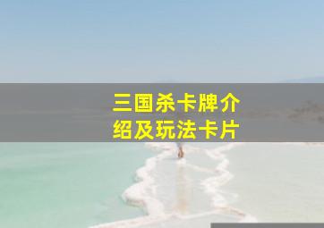 三国杀卡牌介绍及玩法卡片