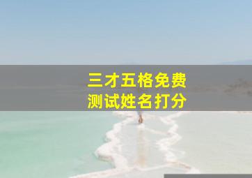 三才五格免费测试姓名打分