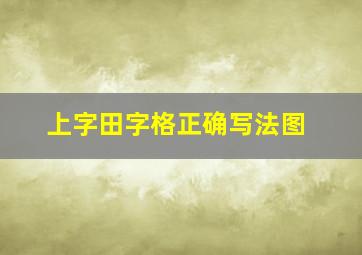 上字田字格正确写法图