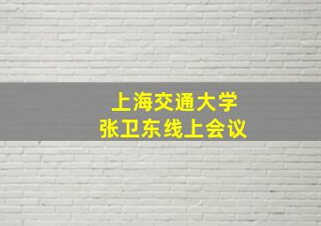 上海交通大学张卫东线上会议