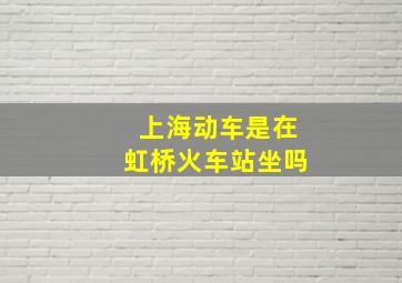 上海动车是在虹桥火车站坐吗