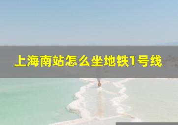 上海南站怎么坐地铁1号线