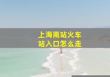 上海南站火车站入口怎么走