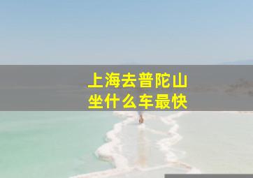 上海去普陀山坐什么车最快