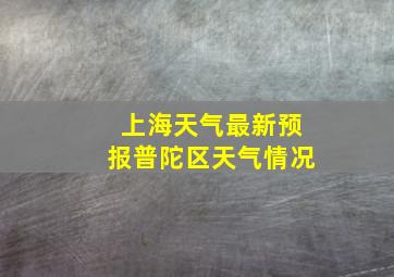 上海天气最新预报普陀区天气情况