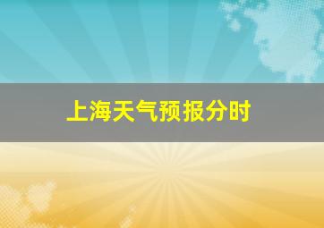 上海天气预报分时