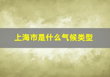 上海市是什么气候类型