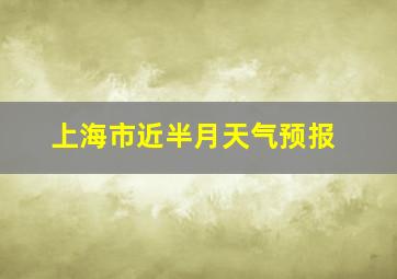 上海市近半月天气预报