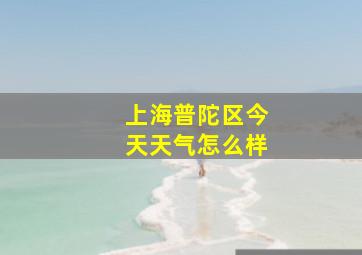 上海普陀区今天天气怎么样