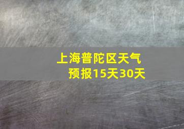 上海普陀区天气预报15天30天