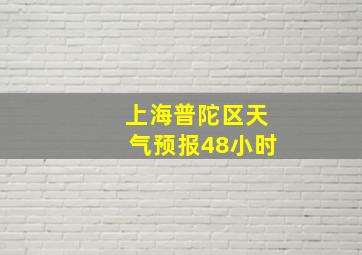 上海普陀区天气预报48小时