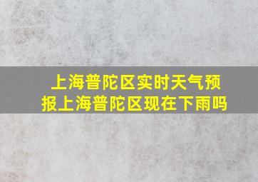 上海普陀区实时天气预报上海普陀区现在下雨吗