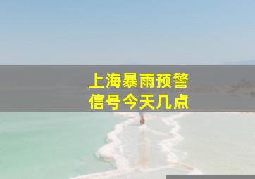 上海暴雨预警信号今天几点