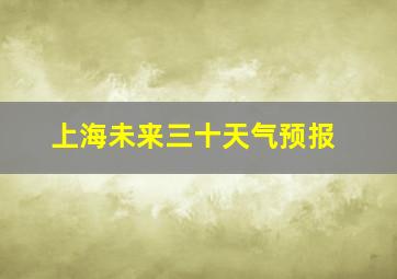 上海未来三十天气预报