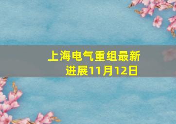 上海电气重组最新进展11月12日