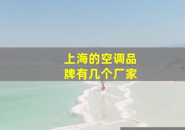 上海的空调品牌有几个厂家