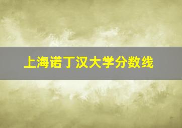 上海诺丁汉大学分数线