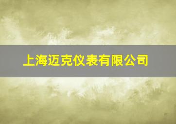 上海迈克仪表有限公司