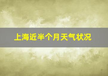 上海近半个月天气状况