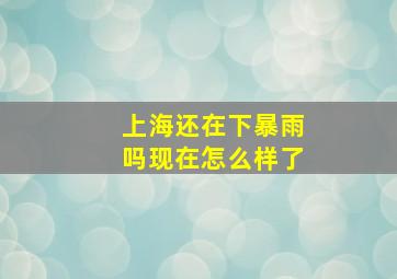 上海还在下暴雨吗现在怎么样了