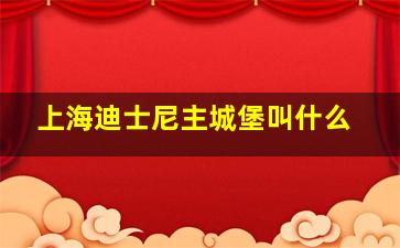 上海迪士尼主城堡叫什么