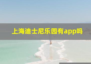 上海迪士尼乐园有app吗