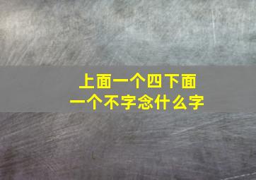 上面一个四下面一个不字念什么字