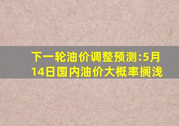 下一轮油价调整预测:5月14日国内油价大概率搁浅