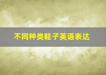 不同种类鞋子英语表达